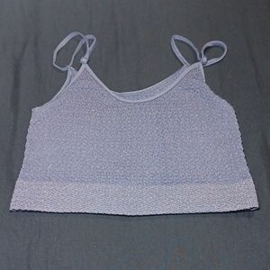 Anthropologie Shimmering Blue Textured Top